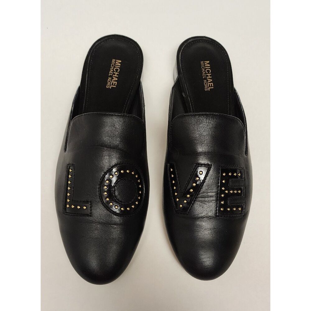 Michael Kors Black LOVE Flats